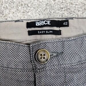 Brice Pants Easy Slim mens (France 42)‎ 34x33 gray/blue diamond polka dot